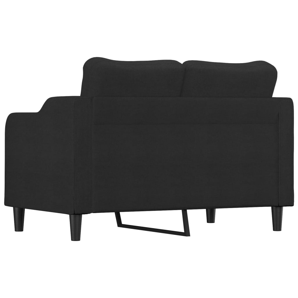 Divano a 2 Posti Nero 120 cm in Tessuto - homemem39