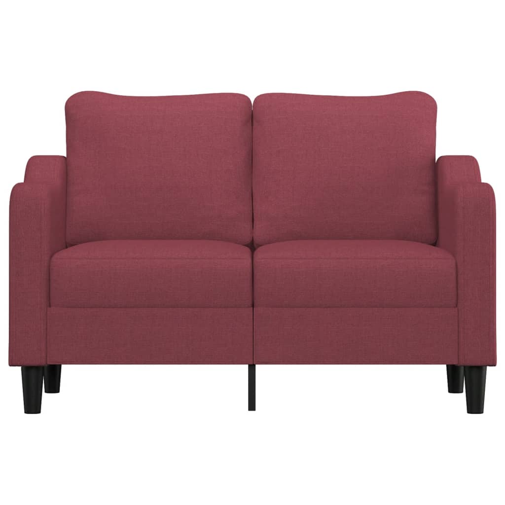 Divano a 2 Posti Rosso Vino 120 cm in Tessuto - homemem39