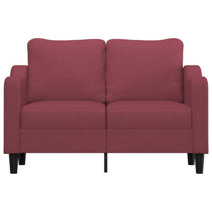 Divano a 2 Posti Rosso Vino 120 cm in Tessuto - homemem39