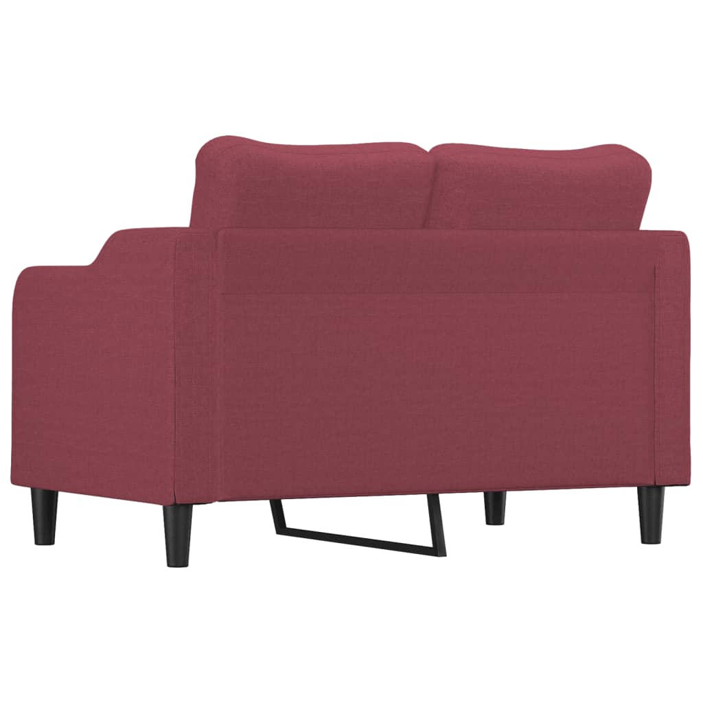 Divano a 2 Posti Rosso Vino 120 cm in Tessuto - homemem39