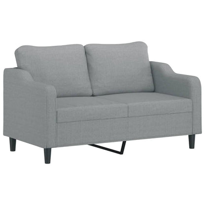 Divano a 2 Posti Grigio Chiaro 140 cm in Tessuto - homemem39