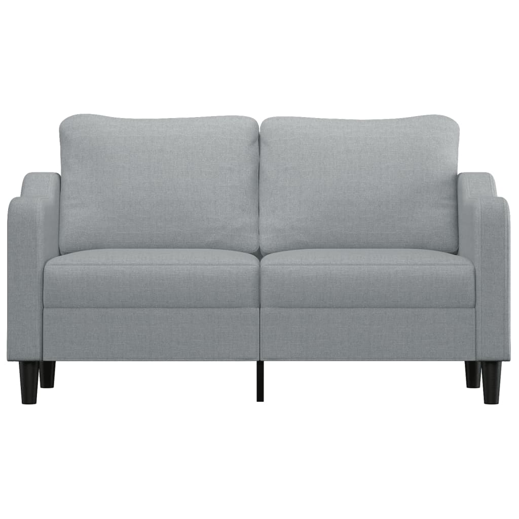 Divano a 2 Posti Grigio Chiaro 140 cm in Tessuto - homemem39