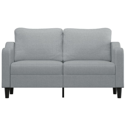 Divano a 2 Posti Grigio Chiaro 140 cm in Tessuto - homemem39