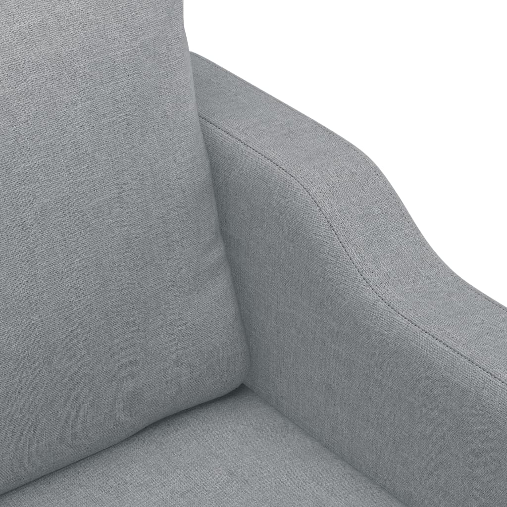 Divano a 2 Posti Grigio Chiaro 140 cm in Tessuto - homemem39