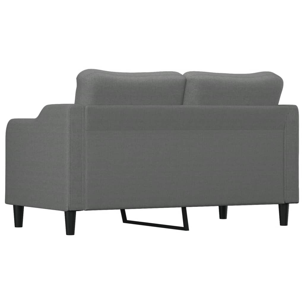 Divano a 2 Posti Grigio Scuro 140 cm in Tessuto - homemem39