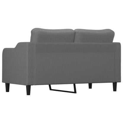 Divano a 2 Posti Grigio Scuro 140 cm in Tessuto - homemem39