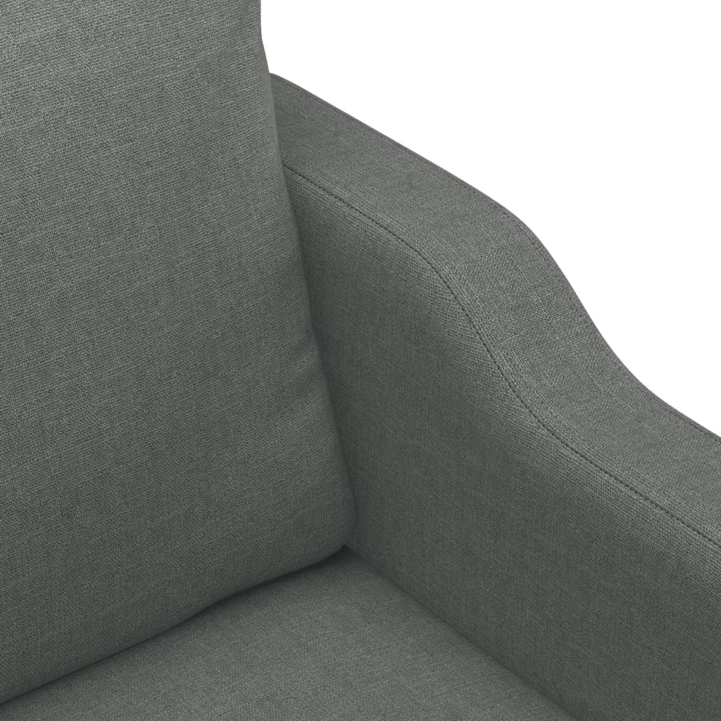 Divano a 2 Posti Grigio Scuro 140 cm in Tessuto - homemem39