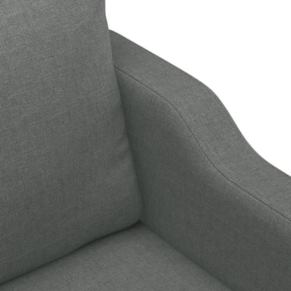 Divano a 2 Posti Grigio Scuro 140 cm in Tessuto - homemem39