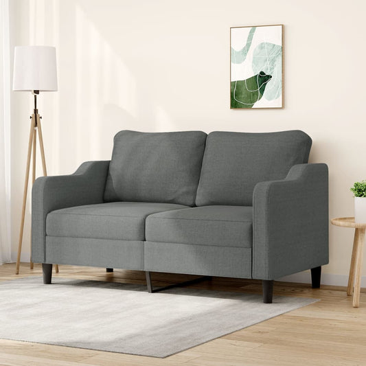 Divano a 2 Posti Grigio Scuro 140 cm in Tessuto - homemem39
