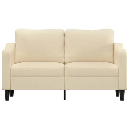 Divano a 2 Posti Crema 140 cm in Tessuto - homemem39