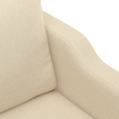 Divano a 2 Posti Crema 140 cm in Tessuto - homemem39