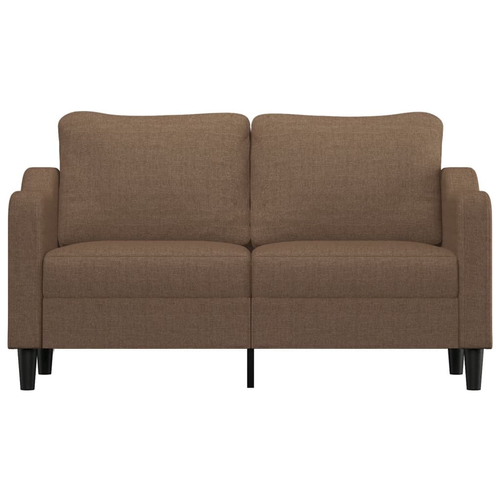 Divano a 2 Posti Marrone 140 cm in Tessuto - homemem39