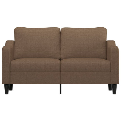 Divano a 2 Posti Marrone 140 cm in Tessuto - homemem39