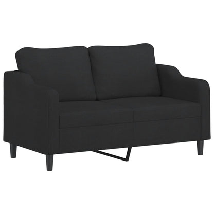 Divano a 2 Posti Nero 120 cm in Tessuto - homemem39