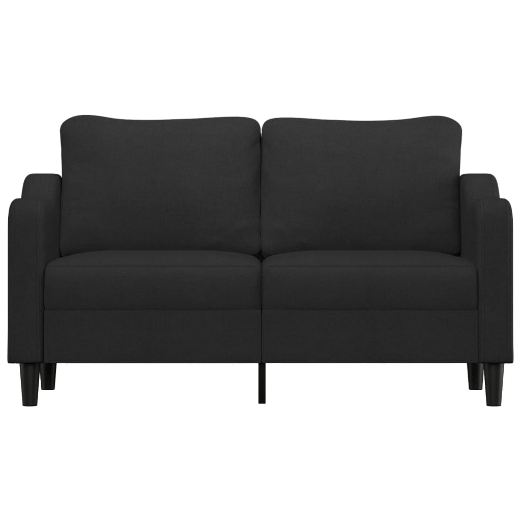 Divano a 2 Posti Nero 120 cm in Tessuto - homemem39