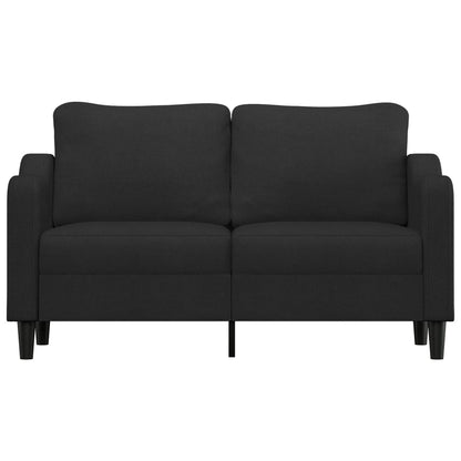 Divano a 2 Posti Nero 120 cm in Tessuto - homemem39
