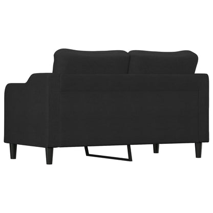 Divano a 2 Posti Nero 120 cm in Tessuto - homemem39