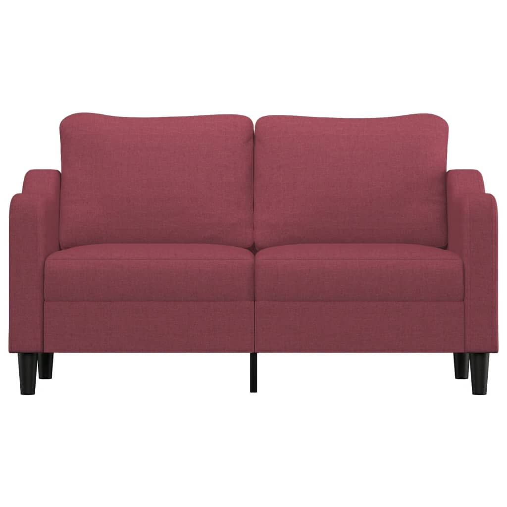 Divano a 2 Posti Rosso Vino 140 cm in Tessuto | homemem39