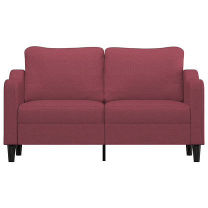Divano a 2 Posti Rosso Vino 140 cm