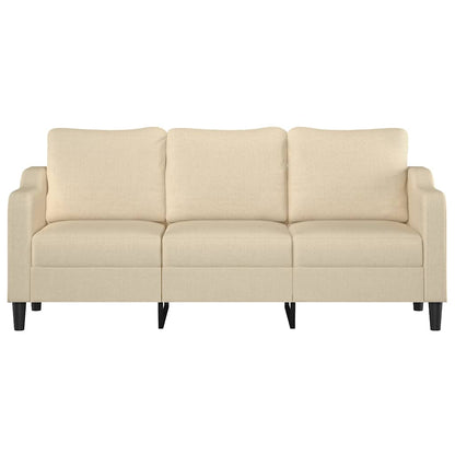 Divano a 3 Posti Crema 180 cm in Tessuto | homemem39