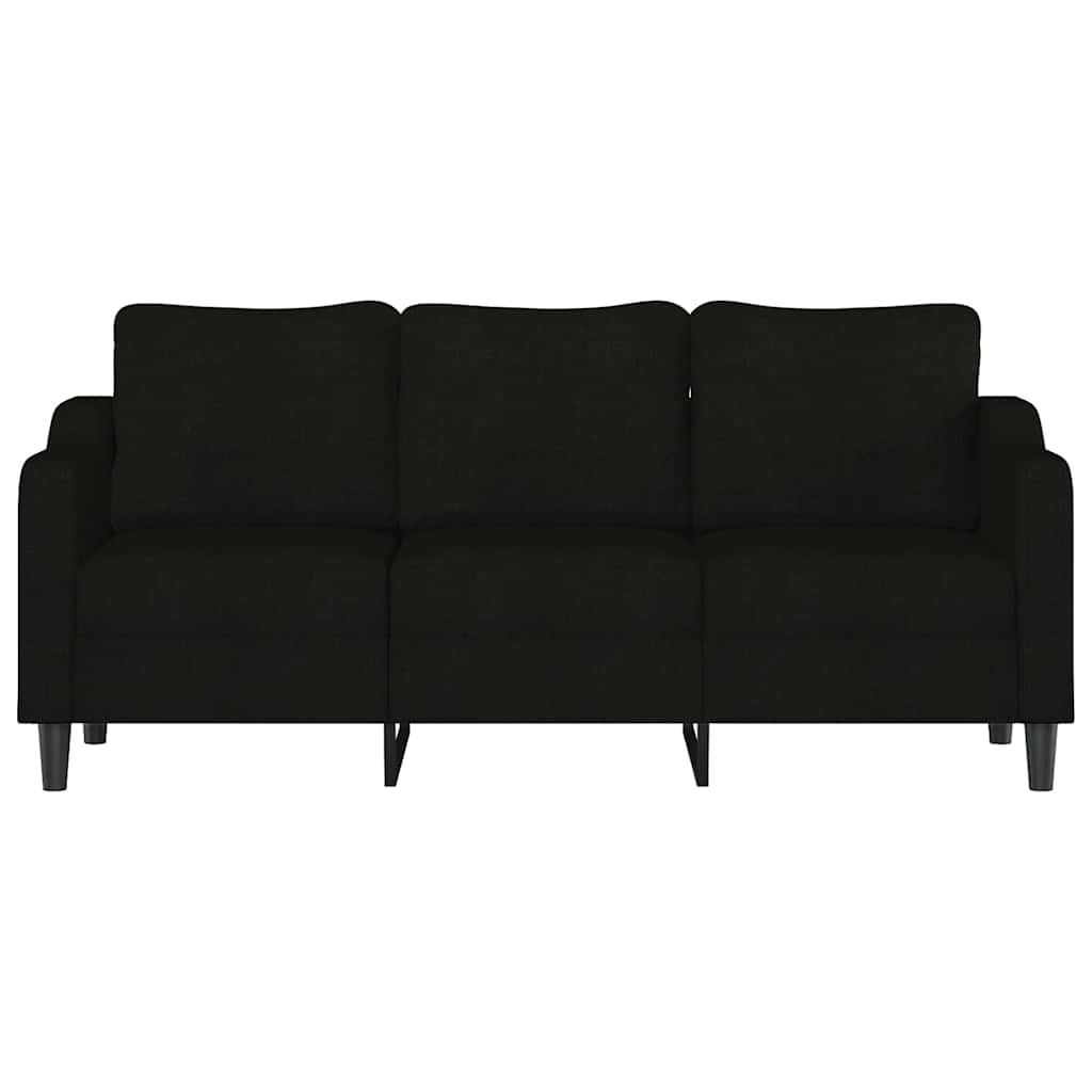 Divano a 3 Posti Nero 180 cm in Tessuto | homemem39
