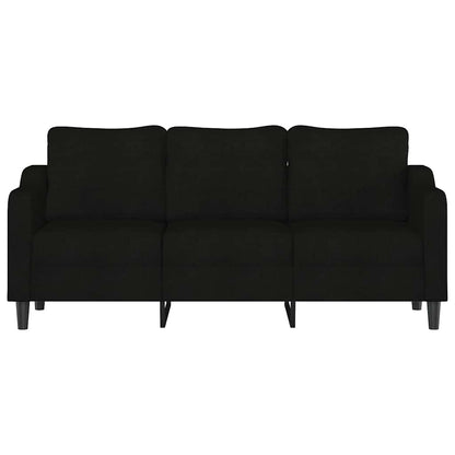 Divano a 3 Posti Nero 180 cm in Tessuto | homemem39