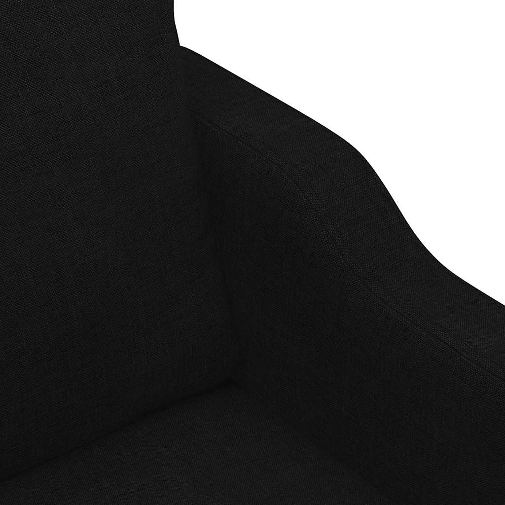 Divano a 3 Posti Nero 180 cm in Tessuto | homemem39