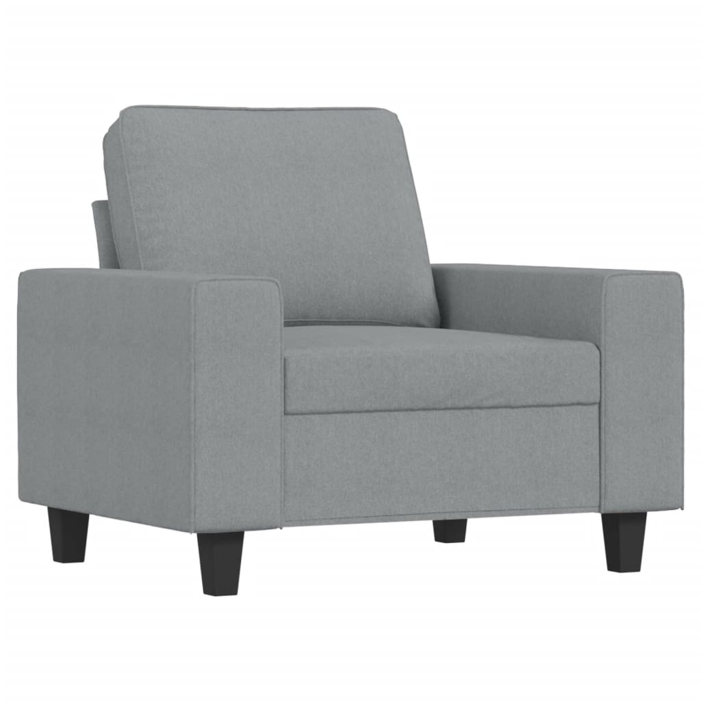 Poltrona Grigio Chiaro 60 cm in Tessuto - homemem39