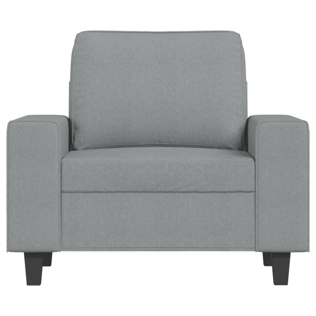 Poltrona Grigio Chiaro 60 cm in Tessuto - homemem39