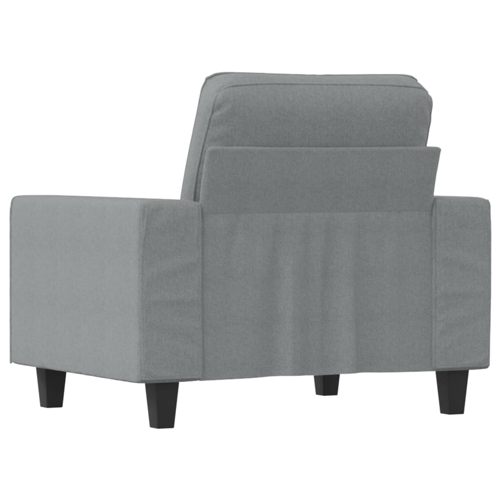 Poltrona Grigio Chiaro 60 cm in Tessuto - homemem39