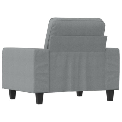 Poltrona Grigio Chiaro 60 cm in Tessuto - homemem39