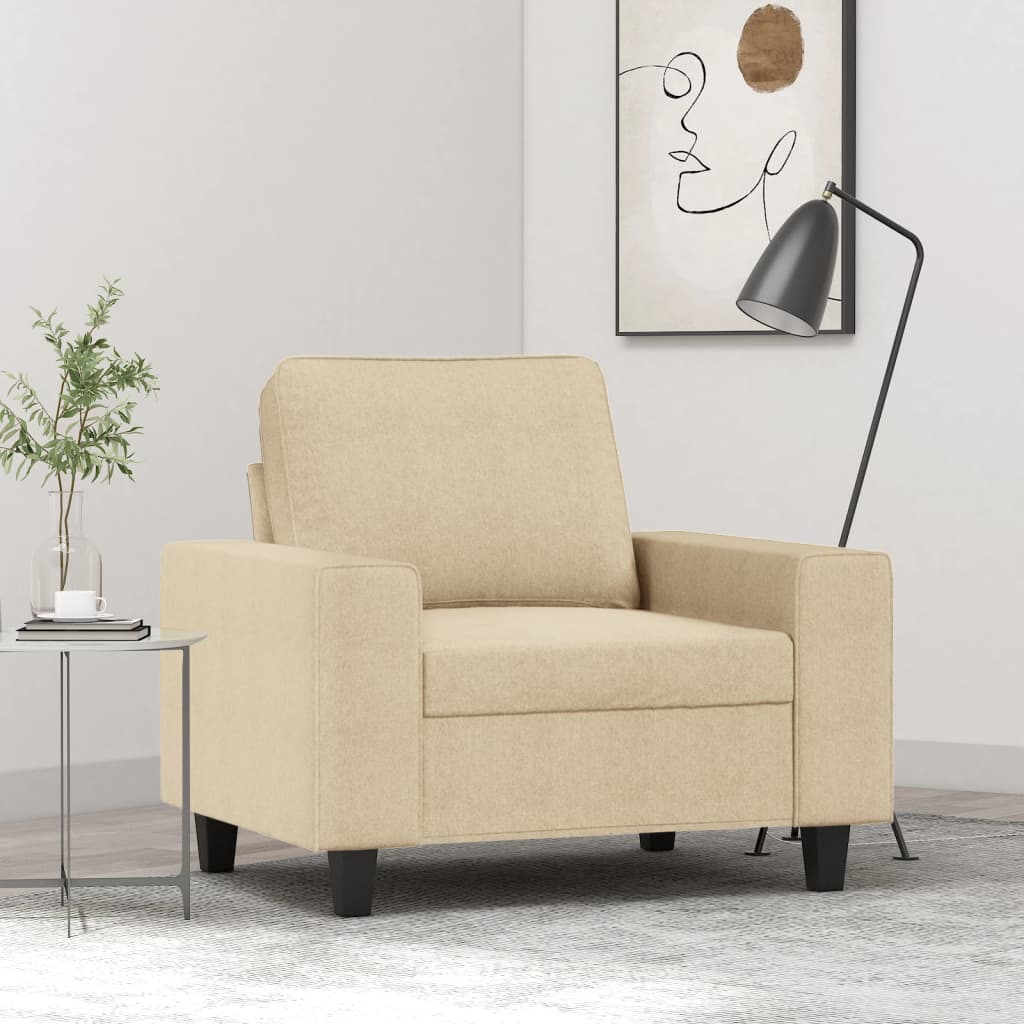 Poltrona Crema 60 cm in Tessuto | homemem39
