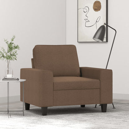 Poltrona Marrone 60 cm in Tessuto | homemem39