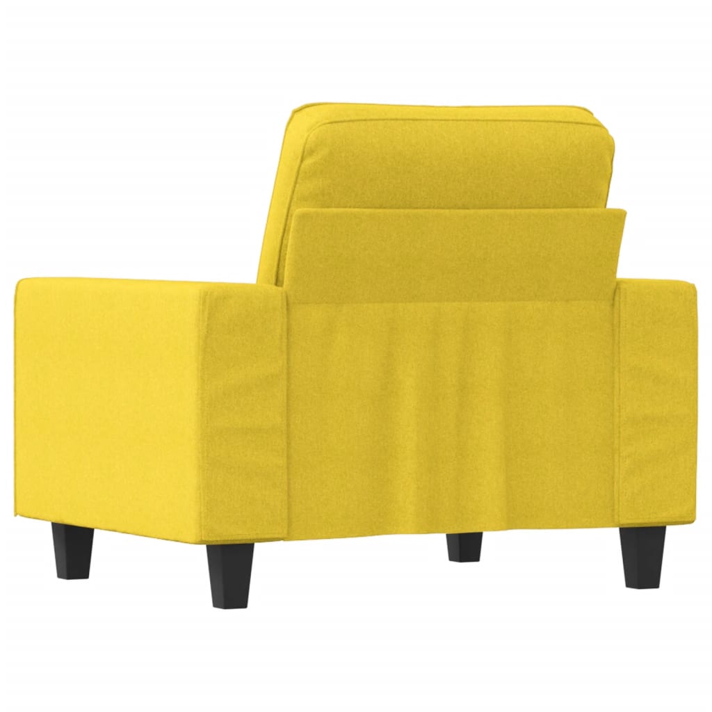 Poltrona Giallo Chiaro 60 cm in Tessuto - homemem39