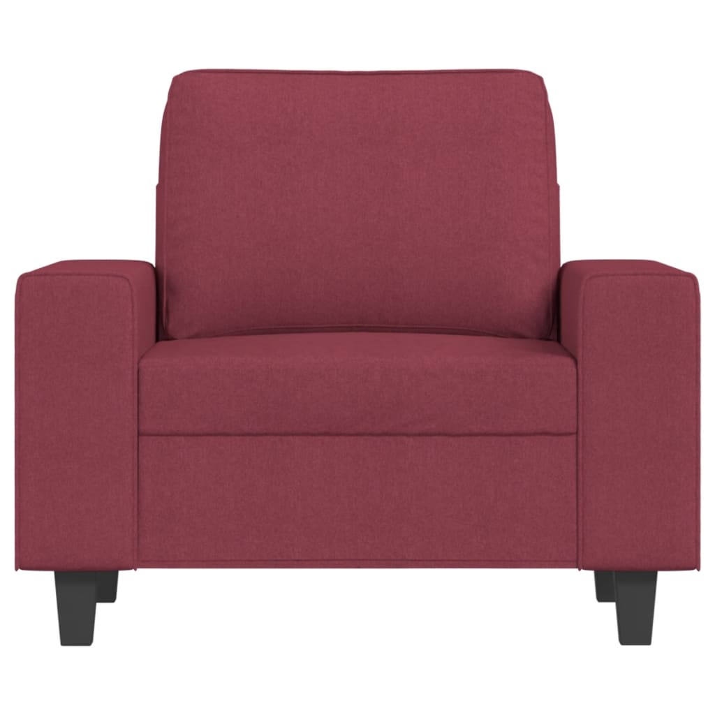 Poltrona Rosso Vino 60 cm in Tessuto - homemem39