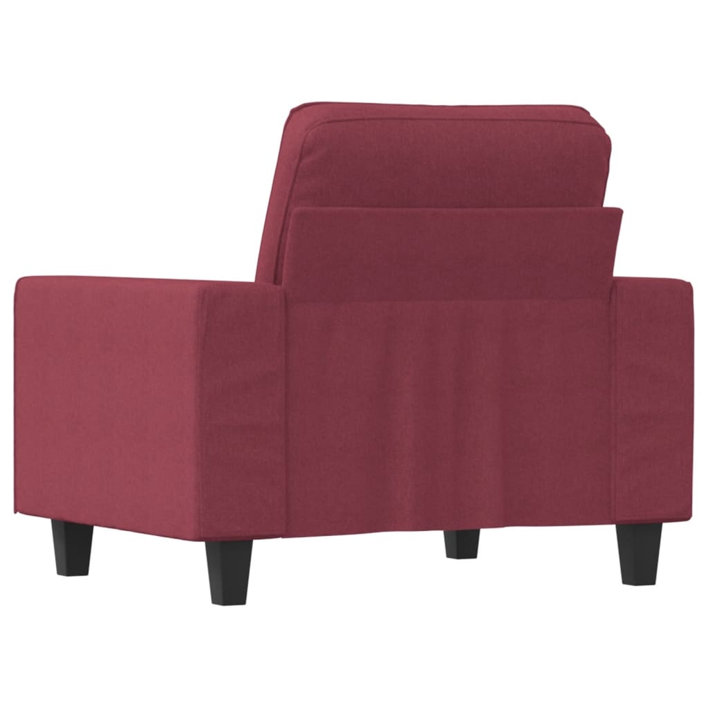 Poltrona Rosso Vino 60 cm in Tessuto - homemem39