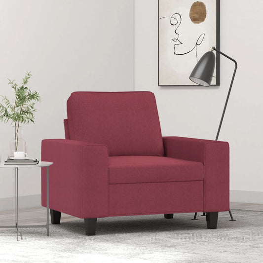Poltrona Rosso Vino 60 cm in Tessuto | homemem39