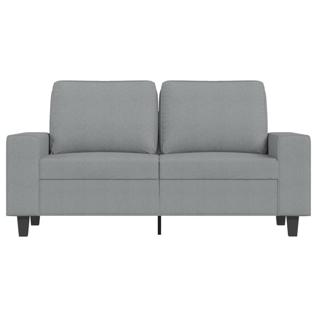 Divano a 2 Posti Grigio Chiaro 120 cm in Tessuto