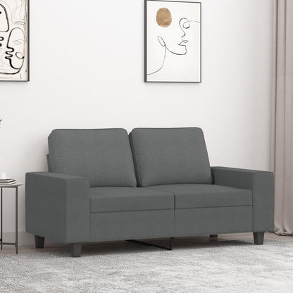 Divano a 2 Posti Grigio Scuro 120 cm in Tessuto - homemem39