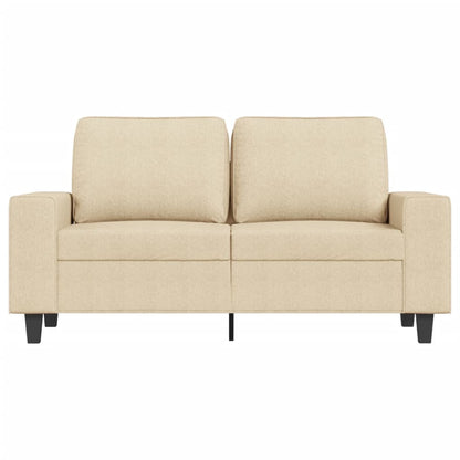 Divano a 2 Posti Crema 120 cm in Tessuto - homemem39