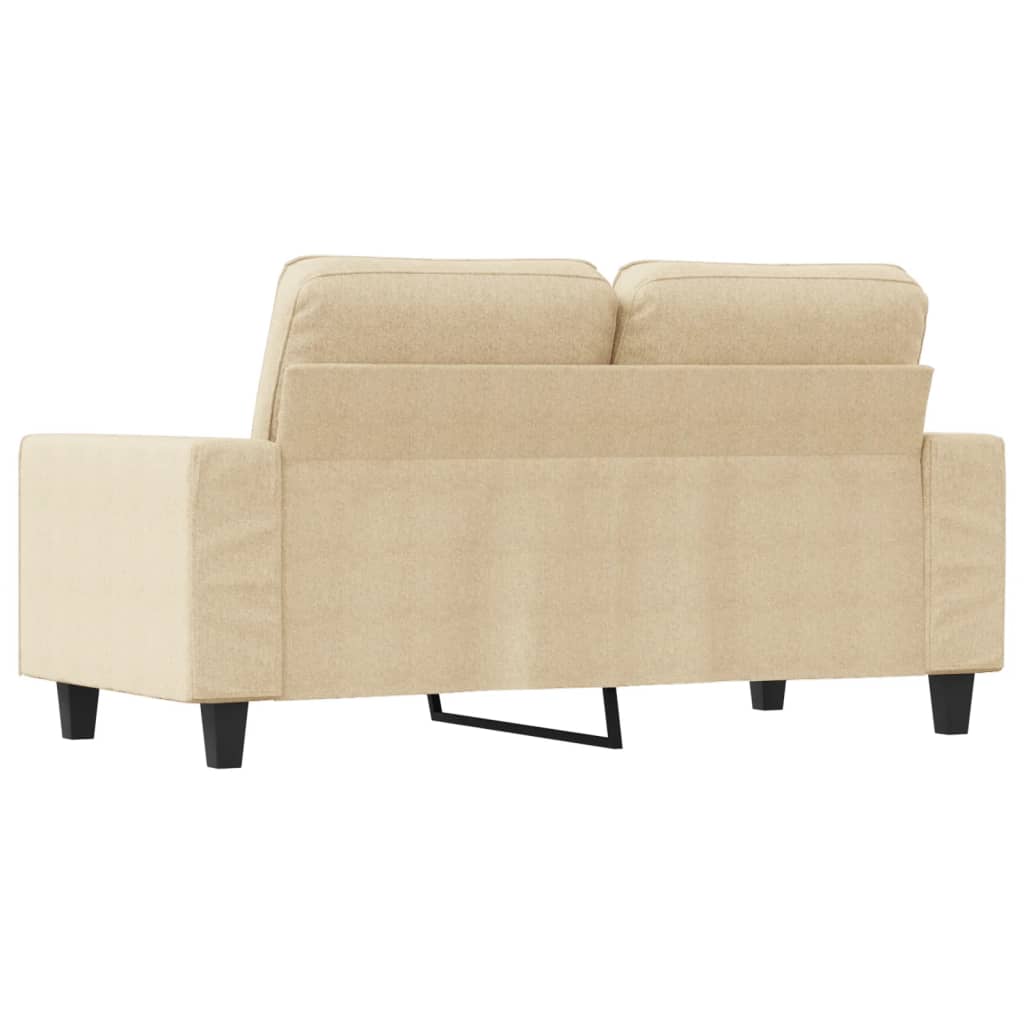 Divano a 2 Posti Crema 120 cm in Tessuto - homemem39