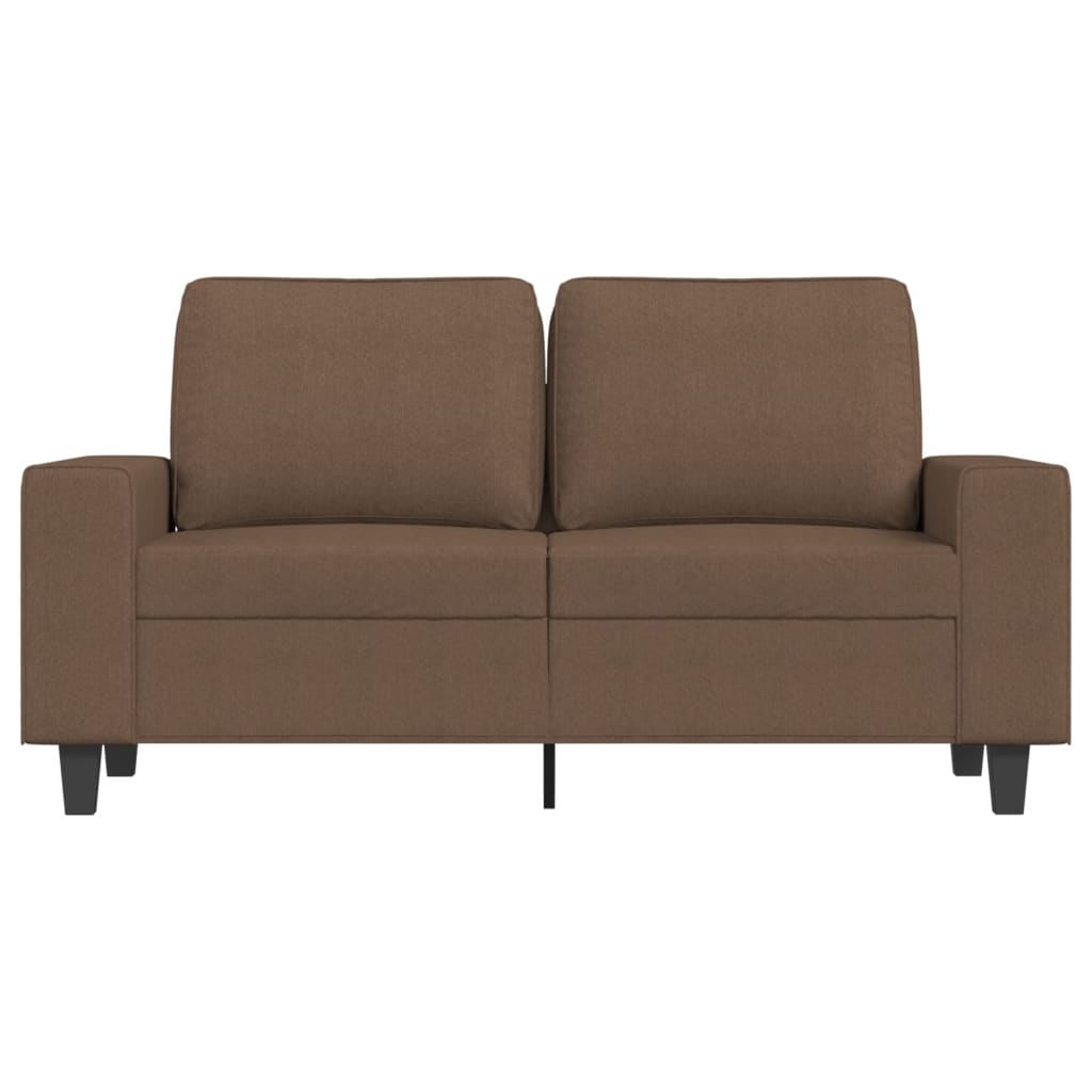 Divano a 2 Posti Marrone 120 cm in Tessuto | homemem39