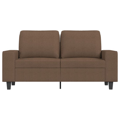 Divano a 2 Posti Marrone 120 cm in Tessuto | homemem39