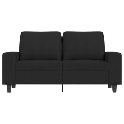 Divano a 2 Posti Nero 120 cm in Tessuto