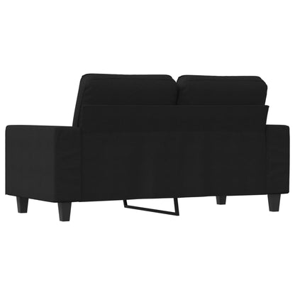 Divano a 2 Posti Nero 120 cm in Tessuto - homemem39