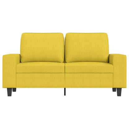 Divano a 2 Posti Giallo Chiaro 120 cm in Tessuto | homemem39