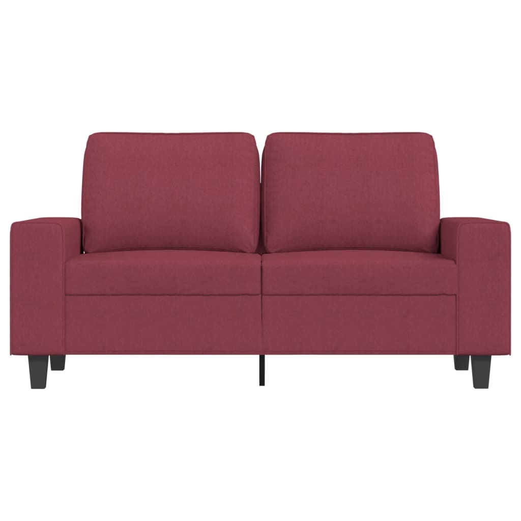 Divano a 2 Posti Rosso Vino 120 cm in Tessuto - homemem39