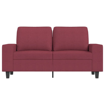 Divano a 2 Posti Rosso Vino 120 cm in Tessuto - homemem39