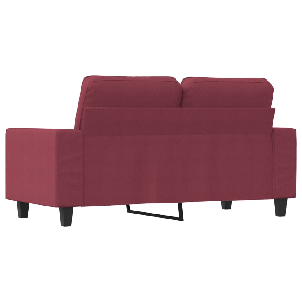 Divano a 2 Posti Rosso Vino 120 cm in Tessuto - homemem39