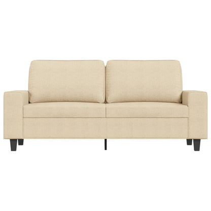 Divano a 2 Posti Crema 140 cm in Tessuto - homemem39